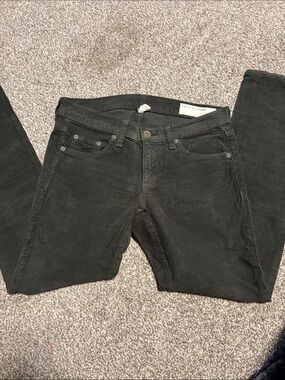 Rag & Bone dark olive green Skinny Corduroy Jeans
